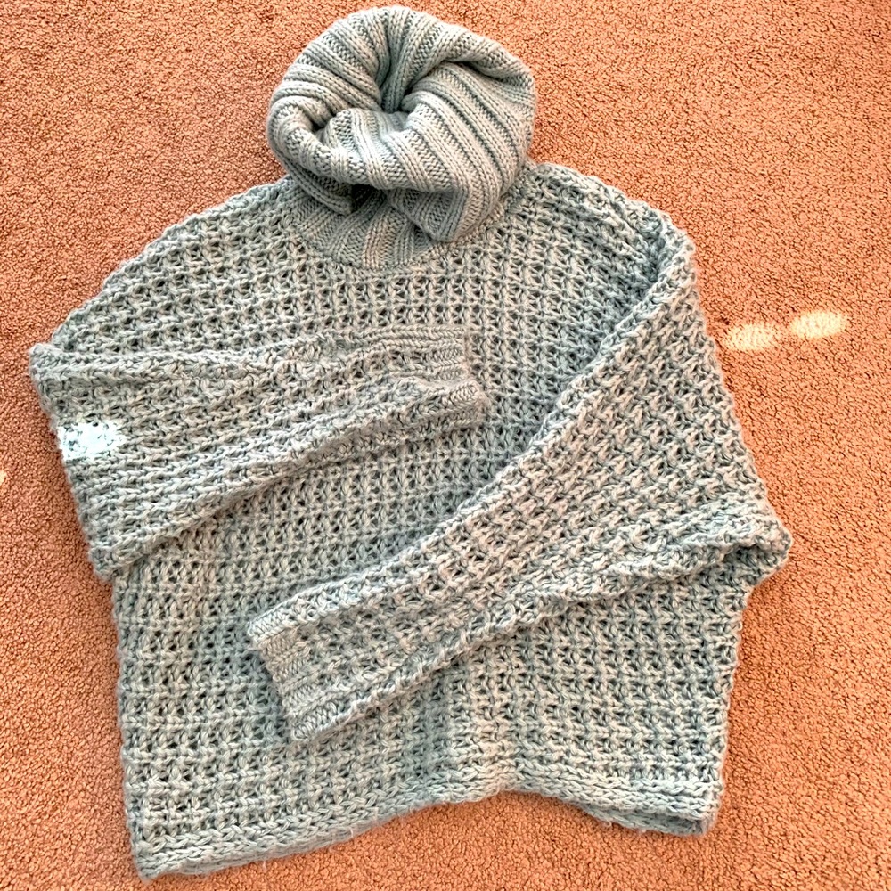 EUC EXPRESS HAND-KNIT TYPE T-NECK SWEATER XS